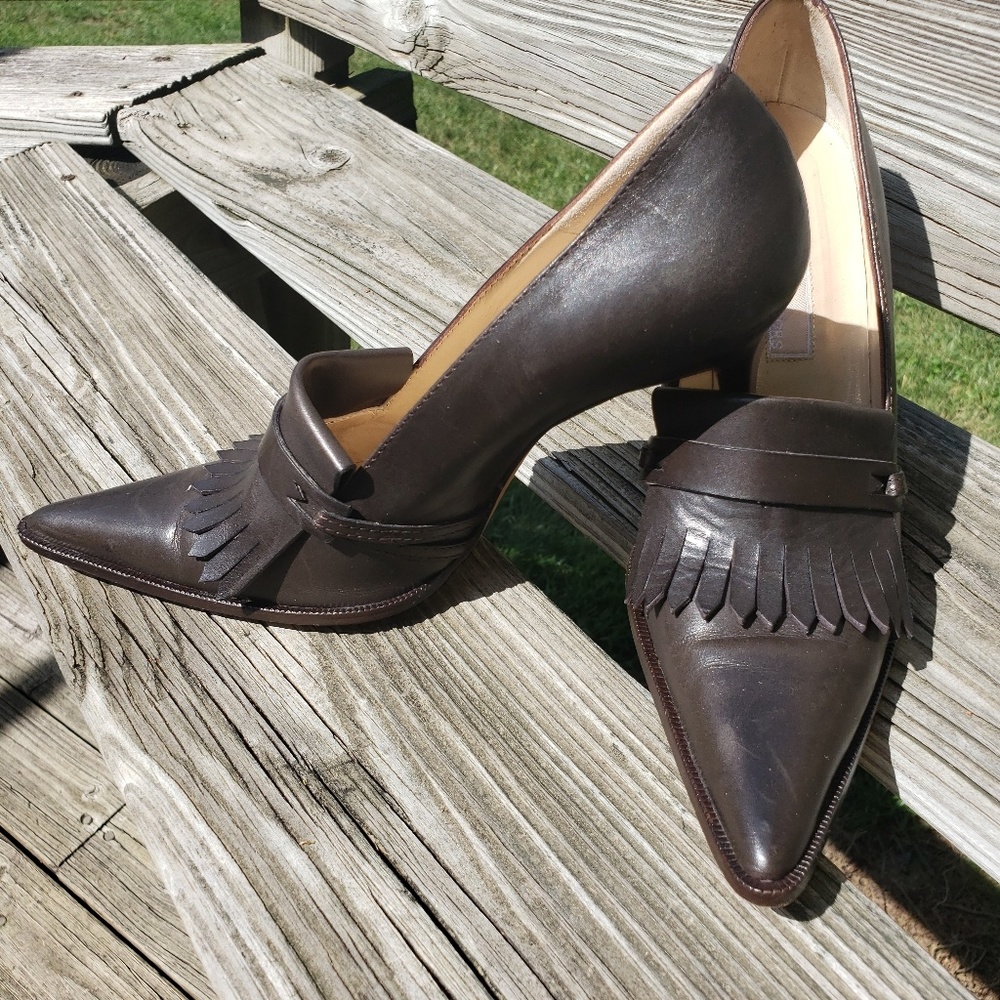 MAKE OFFER MK Collection fringed kiltie pump